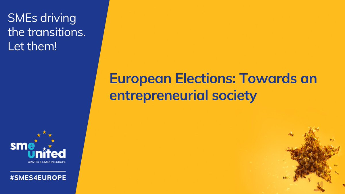 Together we can build a society where entrepreneurs are able to realise their full potential, lead the transition and make Europe prosperous. We must create an entrepreneur-friendly environment and make the law deliver.

▶️More bit.ly/4aKfFuL

#SMEs4Europe #EUElections24