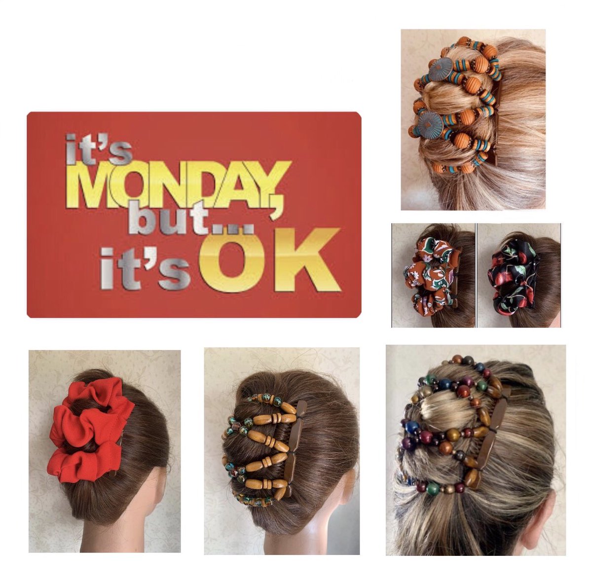 Happy #Monday everyone! Have a good week. HairgemShop.etsy.com is open for your beautiful beaded or fabulous fabric double comb hair clip! Instant #gooodhairday 👱🏻‍♀️ #elevenseshour