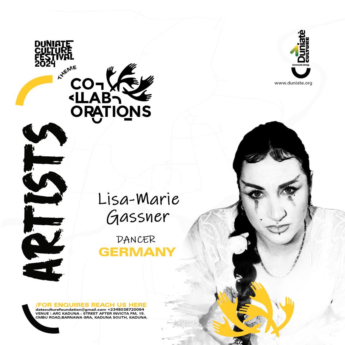 DuniateCulture's tweet photo. Lisa Gassner
Lisa is actually a full-time IT management consultant in change management, but outside of her technical job she finds peace in dance and movement. Lisa's foundations are in dancehall, with her focus on female dancehall and its meaning. It is important to he not to https://t.co/TYXdLLYDzL