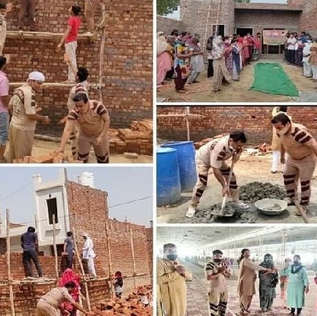 Rajvinderuk's tweet photo. #HomeForHomless 
Living without roof over head is impossible. Dera Sacha Sauda provides Homely shelter 🏘️to such needy Homeless people with the grace of saint Ram Rahim ji. https://t.co/EtMeQGF3ec