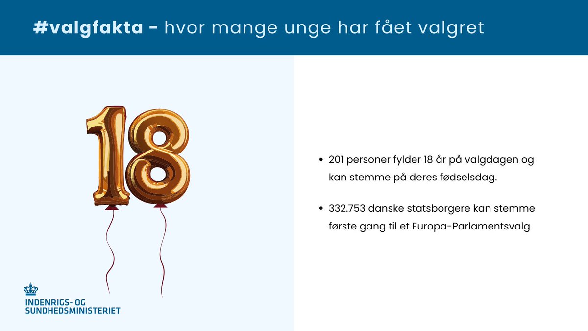 Europa-Parlamentsvalg: Hvor mange unge har fået valgret? #valgfakta