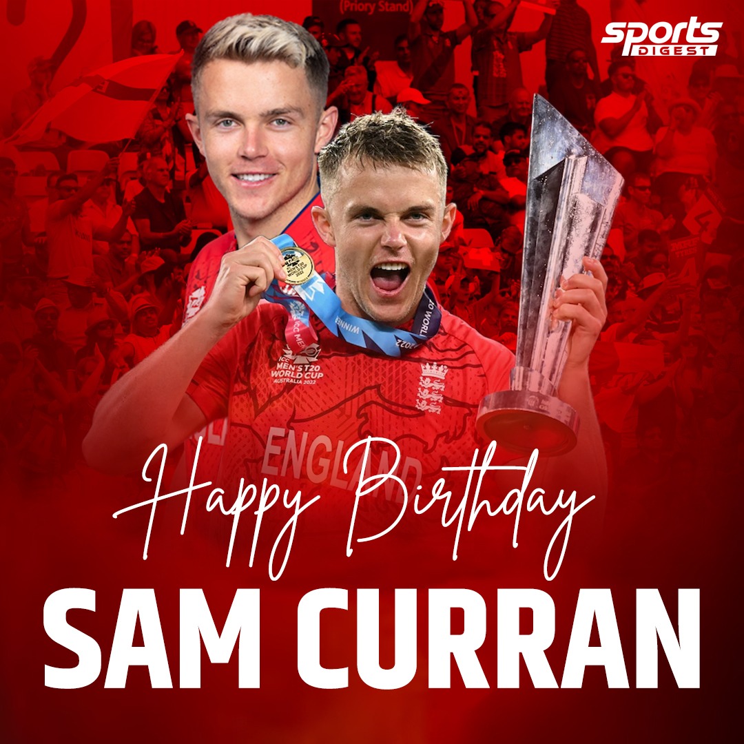 Wishing English All- rounder Sam Curran a very Happy Birthday 
#Happybirthday #England #Cricket