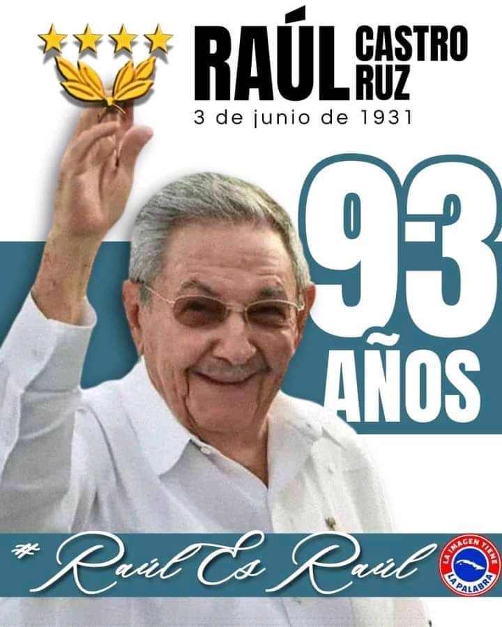 Felicidades a nuestro General de Ejército Raúl Castro Ruz por sus 93 años y con los pies en el estribo 
#RaulesRaul
#matanzasdegironalmoncada