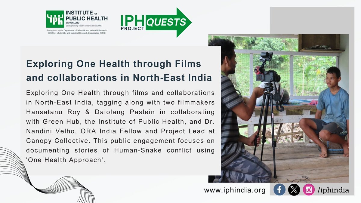 iphindia's tweet photo. Exploring One Health through Films and Collaborations in North-East India
#iphbengaluru #iphindia #iphprojectquest #publichealth https://t.co/xXFAjHVZXQ