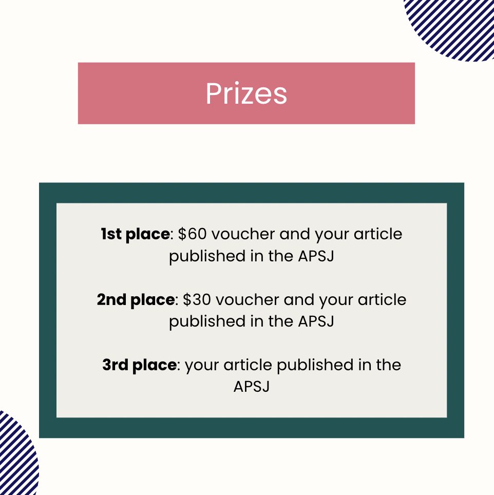 theAPSJ's tweet photo. 🌟ATTENTION APSJ READERS🌟

The opinion piece competition is back and is open to all pharmacy students and interns! 😍📚

Happy writing and best of luck! 😍❤️ https://t.co/Uh2Al3X4gQ