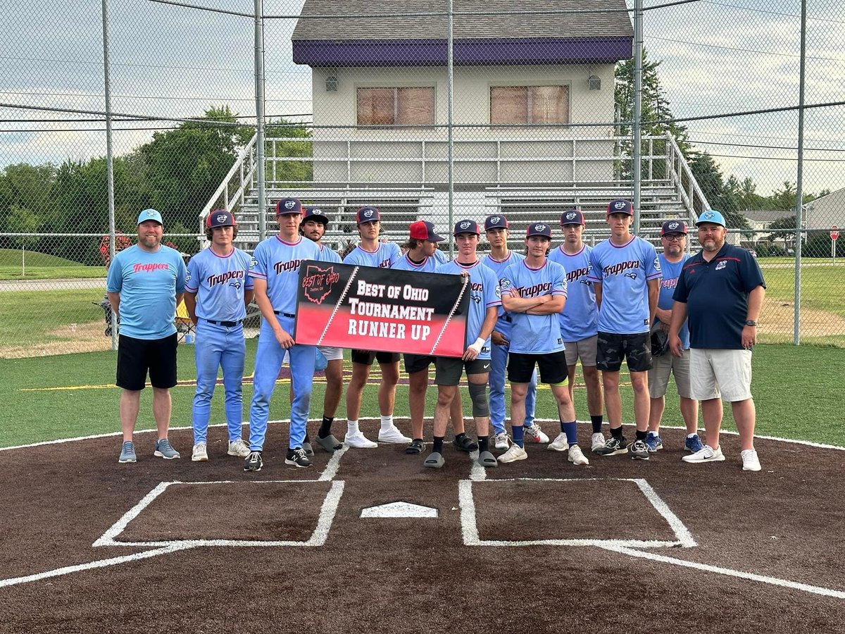 Great weekend of baseball against tough competition. Our pool was stacked 2 out 3 teams were final 4 teams. Best of Ohio - Battle of the Turf Runner Up going 4-2. Very proud of how our team competed. On to PBR Ohio Summer Invite. Go Trappers. #babyblue #1-0