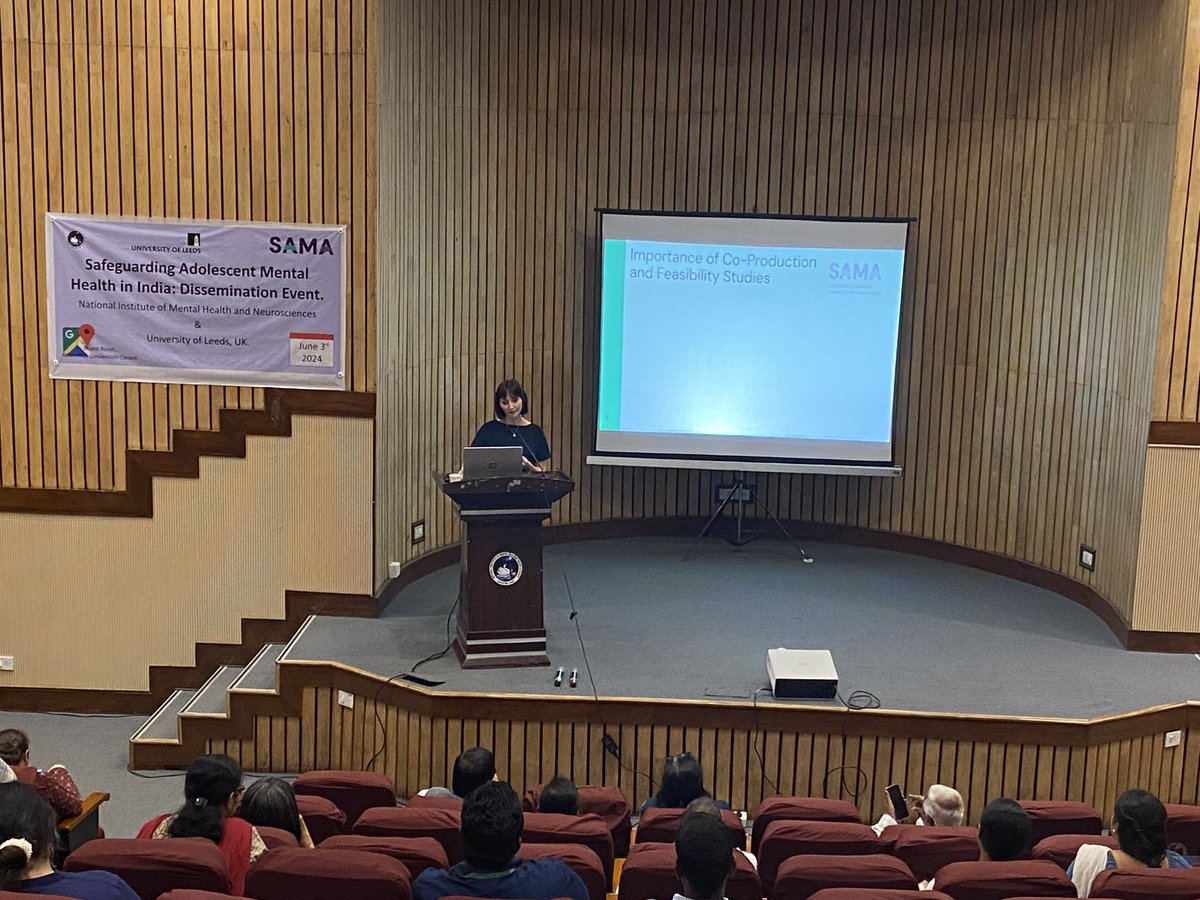 📣Project SAMA final dissemination event📣
Today the Project SAMA team presented on what we have learned and what our findings mean for adolescent mental health in NIMHANS.
<a href="/NIMHANS_BLR/">NIMHANS, Bengaluru</a> @UniversityLeed
#projectSAMA #mentahealth #adolescentmentalhealth #NIMAHNS