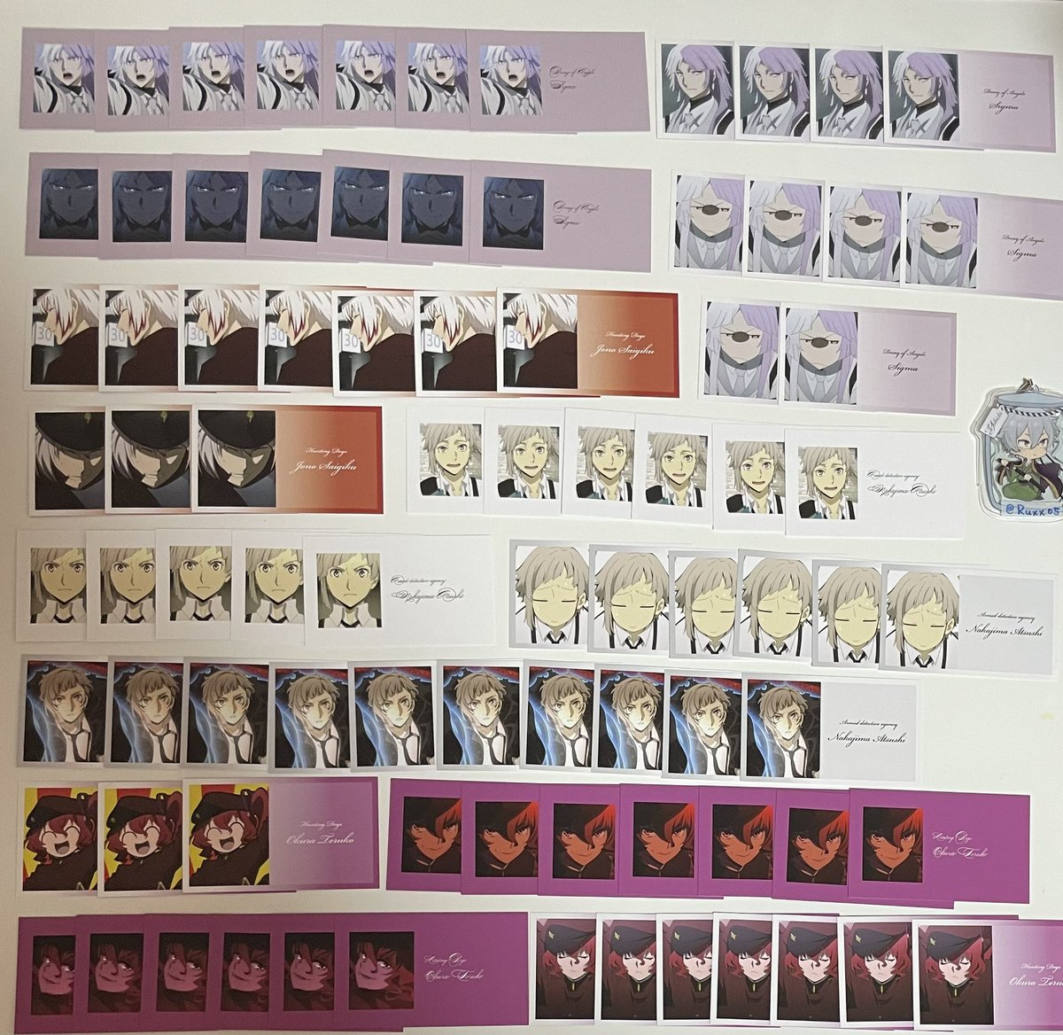 Ruxx05's tweet photo. 【交換 買取 譲渡】文豪ストレイドッグス 文スト コレクションカード ぱしゃこれ 缶バッジ

求）定価+送料 ＞ 同異種ふくざわ

譲）たざい なかはら ふょーどる えどがわ あくたがわ にこらい すえひろ しぐま じょうの なかじま おおくら…

🐈ツリー全てお読みください https://t.co/hGwPVxpuyw