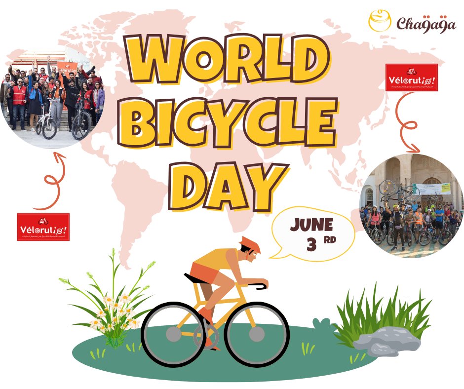 🚲 في اليوم العالمي للدراجات، نشيد بجهود جمعية    <a href="/velorutionTUN/">VélorutionTn</a> 
 التي تأسست في 2017 لتعزيز استخدام الدراجة كوسيلة نقل في تونس. نثمن عملهم في توعية المواطنين والسلطات بأهميتها وتحسين البنية التحتية للدراجات .نشكر الجمعية على جهودها في تعزيز ثقافة استعمال الدراجات في تونس 🇹🇳
