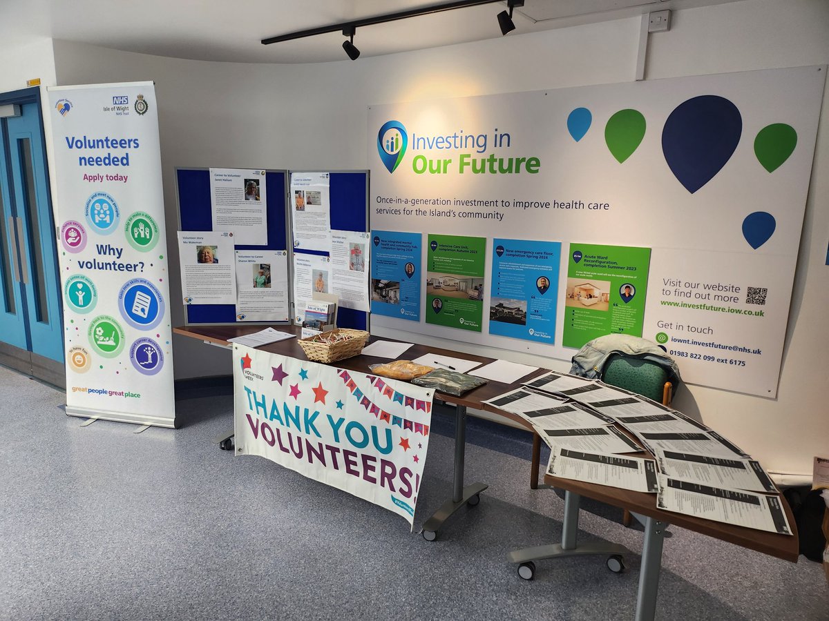 All set up for volunteers week 2024. Outside the canteen till 2, pop along and see us!!!