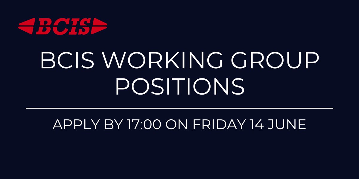 BCIS has several committee member positions available within its working groups. For more information on the positions and to apply, click here: bit.ly/3QRxjpa
