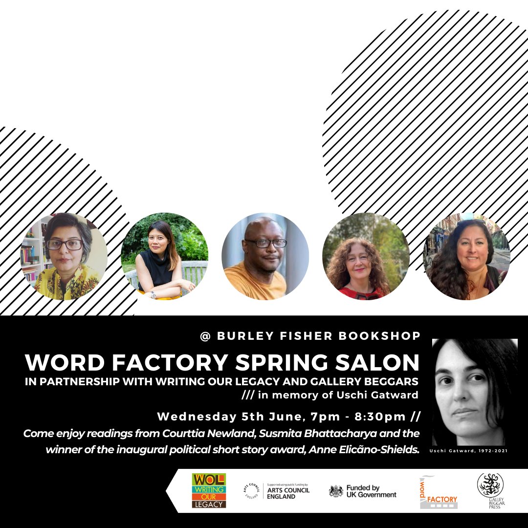CreativeF_uture's tweet image. Few tickets left! Creative Future Award winner @aeshields2 will read alongside @courttianewland &amp;amp; @Susmitatweets in Hackney at the @WordFactoryUK Spring Salon on June 5. Join them for an evening of short stories and more!

eventbrite.co.uk/e/word-factory…