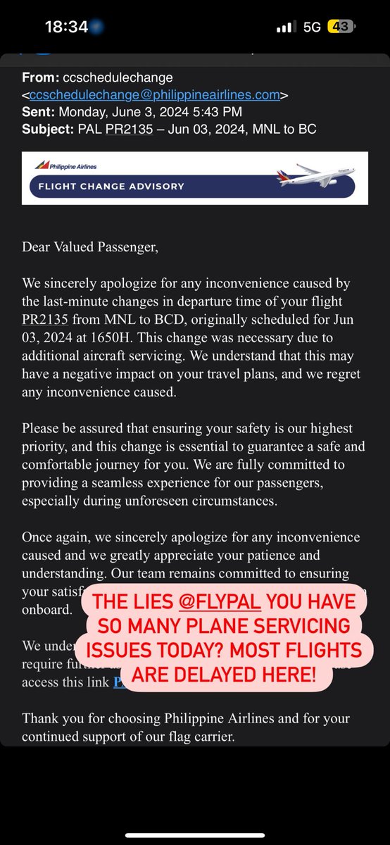 pogi2712's tweet photo. @flyPAL super bad service! Definitely not the heart of the Filipino! Never again! It would be much better for you to be honest and say you are delayed as always then blame this on plane servicing issues. Your reputation is your priority not your passengers https://t.co/aPh8X09blV