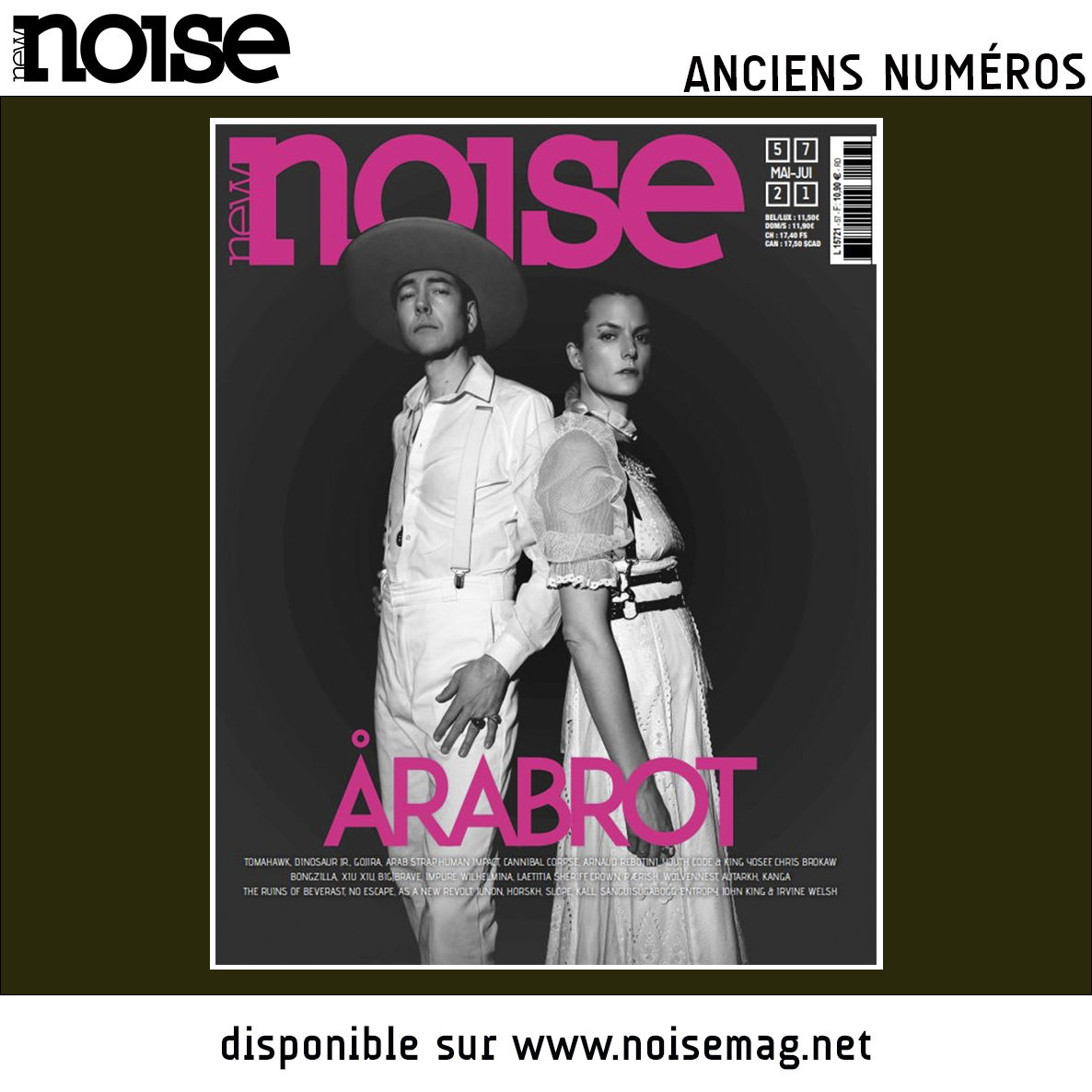 COMMANDEZ LES ANCIENS NUMÉROS DE NEW NOISE ENCORE DISPONIBLES ➡️ cutt.ly/4XpWpSU

Ces visuels ne sont que quelques exemples des numéros encore en stock.