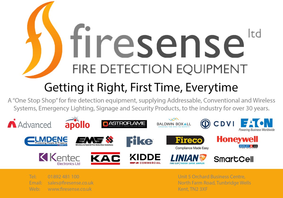Firesenseltd's tweet photo. Firesense is your One Stop Shop for Fire Detection Equipment. We stock and supply fire detection equipment from many of the leading manufacturers. Contact us today to see how we can help you.

#fire #fireproducts #fireequipment #fireprotection #independentdistributor #onestopshop https://t.co/P2tGzlnMnt