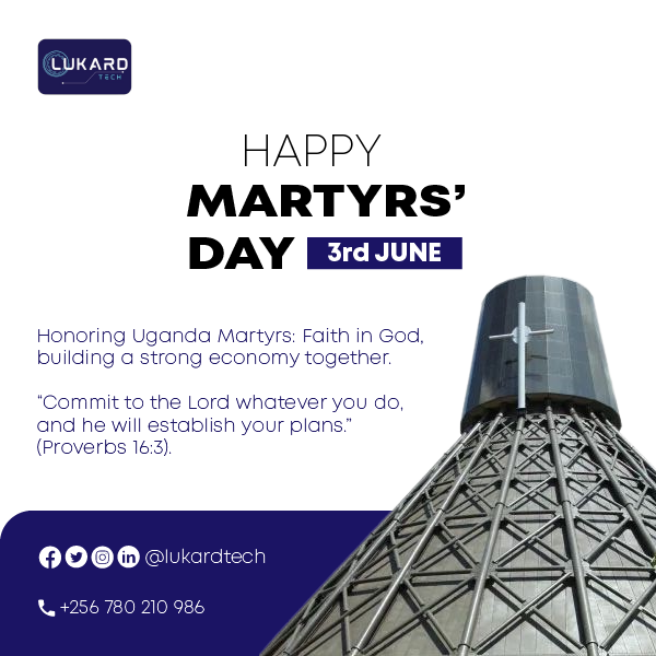 lukardtech's tweet photo. "Commit to the Lord whatever you do, and he will establish your plans."
(Proverbs 16:3).

Happy Martyrs' Day.

From Lukard Technologies.
https://t.co/OU4pTHbZ8y https://t.co/jZEg0pEuQV