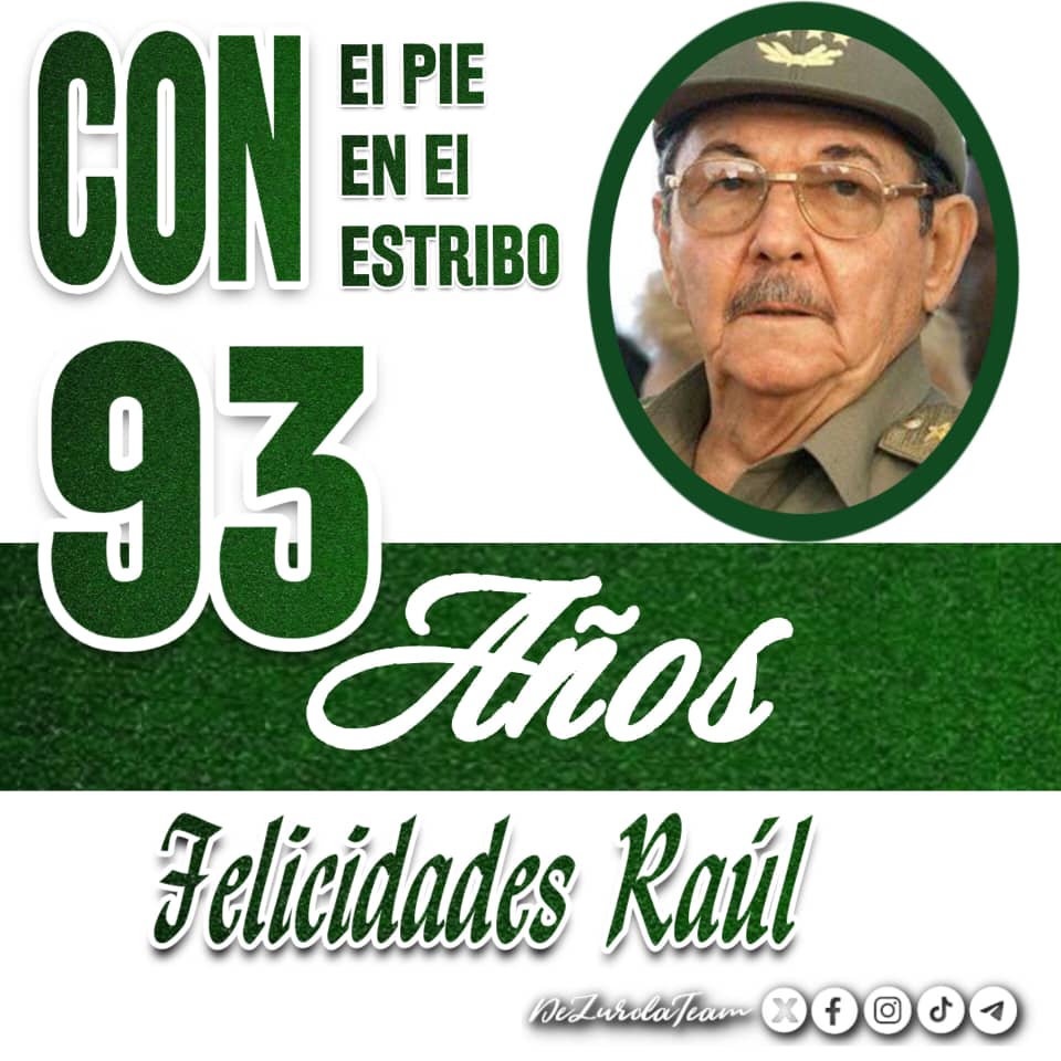 CMontiller's tweet photo. Felicidades a nuestro General de Ejército, ejemplo de consagración a la lucha e inquebrantable voluntad de vencer. #RaúlEsRaúl https://t.co/HMN7tTZkkJ