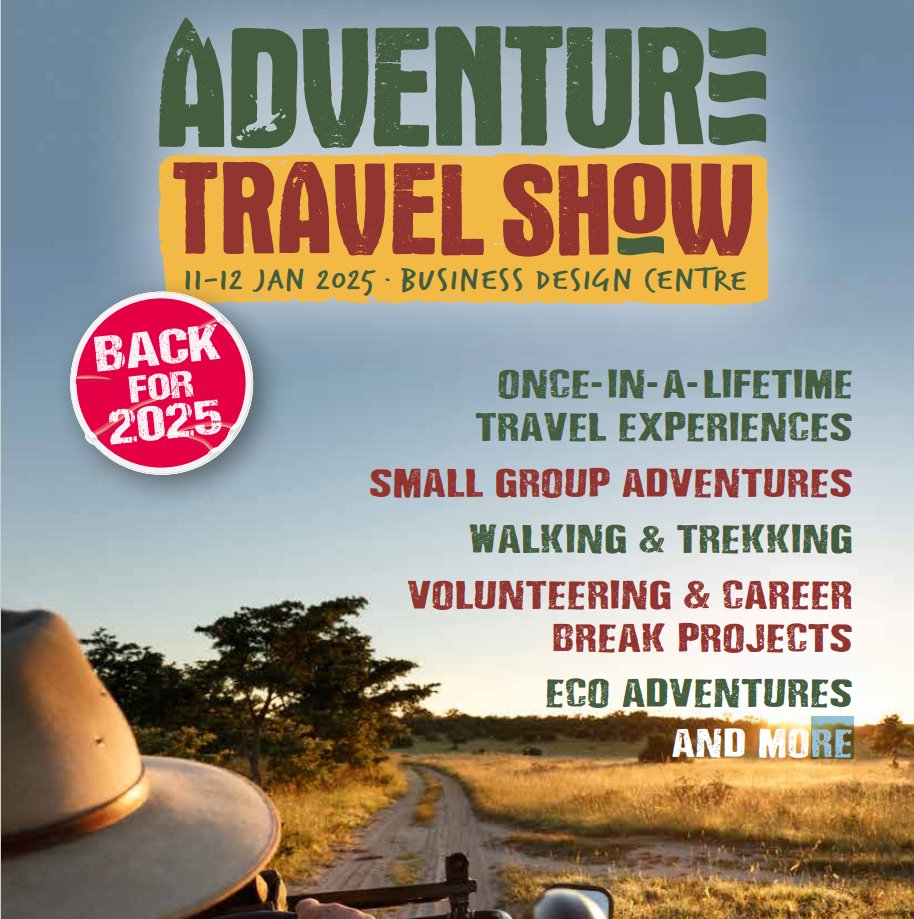 The Adventure Travel Show is returning next January. The 25th edition of the show will be at its new home - the Business Design Centre in Islington. If you're interested in taking part just get in touch using the form adventureshow.com/stand-enquiry