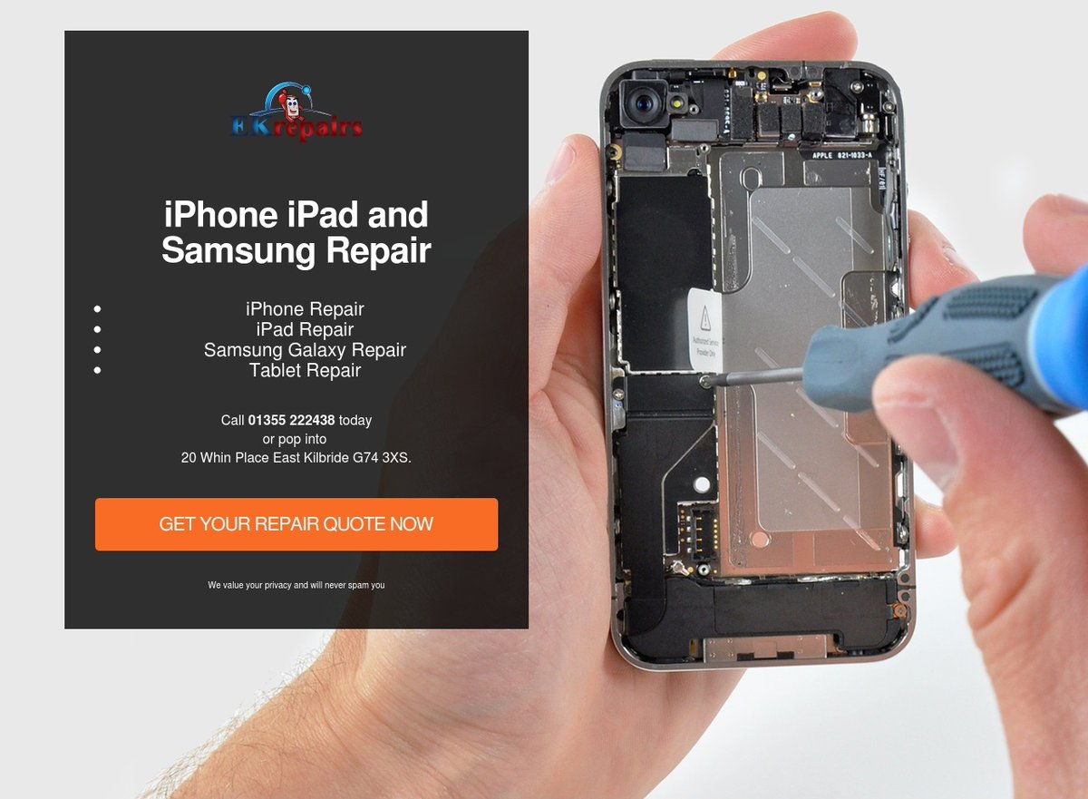 ekrepairs's tweet photo. East Kilbride's longest serving phone repairs business call ☎️ 01355 222438 today https://t.co/NqnPGHFQD1 https://t.co/rJ9oucF1oD