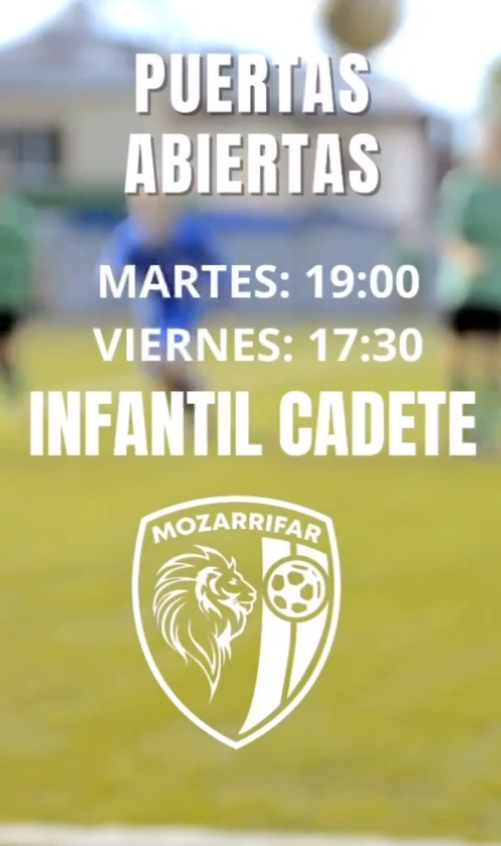 AT_Mozarrifar's tweet photo. Infantil &amp; Cadete ⚽🏃🏻 https://t.co/6gE8GB9Qtx