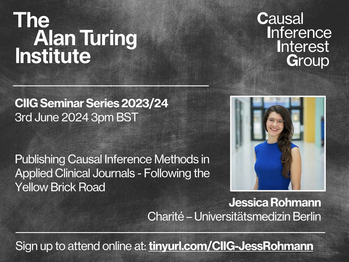 PWGTennant's tweet photo. When applied researchers first learn #CausalInference, they worry about how they will get these 'new methods' through peer review.

In today's @turinginst #CIIG (3pm UK time) seminar, @JLRohmann offers some advice! Don't miss this!

Register: https://t.co/6aQ5myWyEp

#EpiTwitter https://t.co/Tg2JvXAKbe