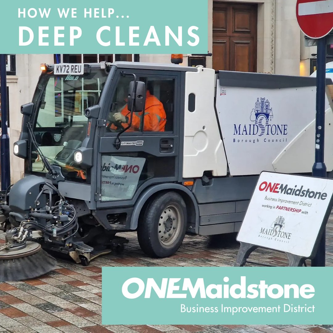 We provide regular deep cleans of the town centre areas. We also provide ad hoc cleaning services on request of local businesses. If you're a local business and have a request for an ad hoc clean, get in touch at info@onemaidstone.com⁠

Find out more at onemaidstone.com