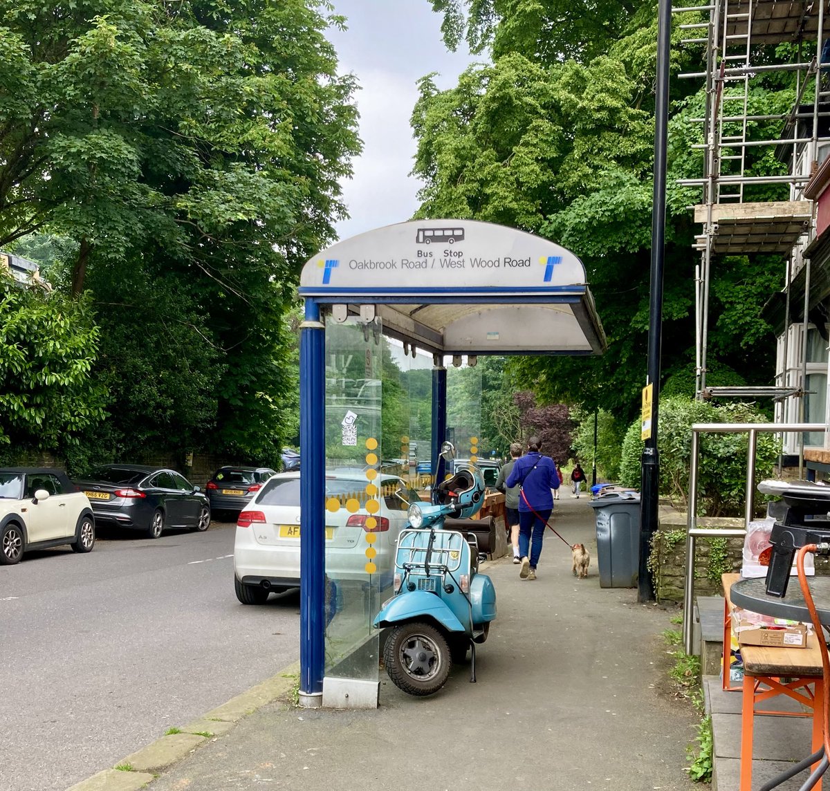 BlokeSheffield's tweet photo. It’s not a scooter shelter you TW@T #opparksafe @ParkinginSheff @SheffParking @SheffNW_NPT @SheffCouncil https://t.co/FfJlr2reMs
