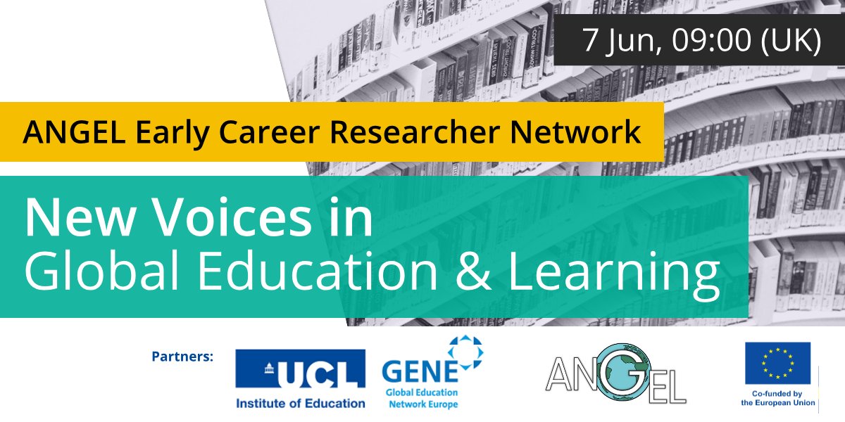angelnetworknet's tweet photo. Full list of more than 20 research presentations now published on the ANGEL website for the 'New Voices' #ECR virtual conference on Friday 7 June. Discover the future of #GlobalLearning / #GlobalCitizenshipEd at this exciting event. 
👉https://t.co/aqCG8L63lg https://t.co/kLaOIhUO5P