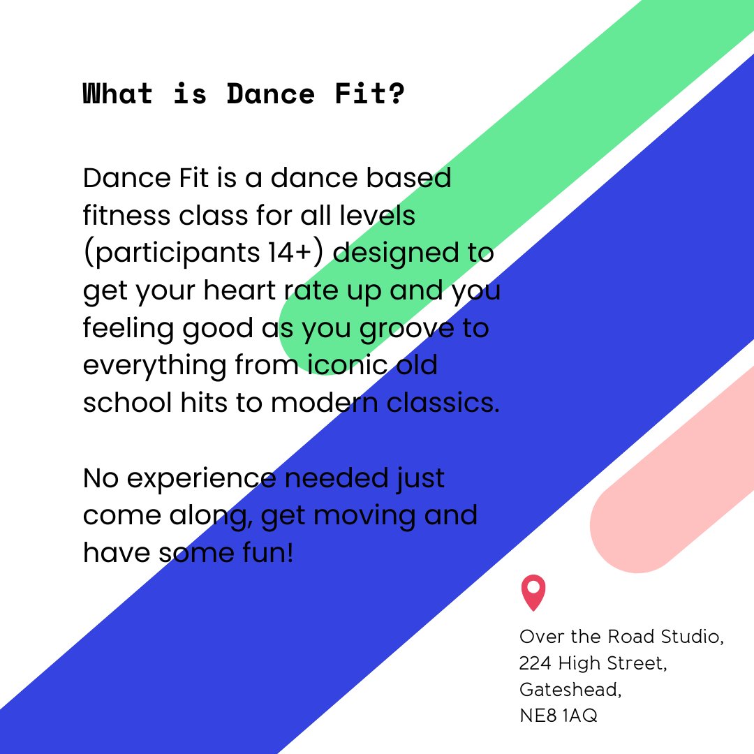 Don't forget that Dance fit starts tomorrow 04/06 7:30pm-8:30pm.

Follow the link to book on - gatewaystudio.org/community-clas…

#dance #dancefit #danceclass #fitnessclass #gateshead #gatewaystudio #northeast #newcastleupontyne