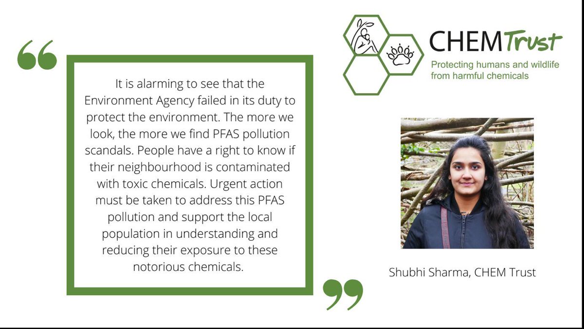 😳 A new <a href="/TheENDSReport/">ENDS Report</a> by <a href="/neill_pippa/">Pippa Neill</a> has found Bentham to have the highest known levels of PFAS pollution in the UK!

🧪 This is what CHEM Trust scientific research assistant, Shubhi Sharma, has to say about it 👇

Read more in our latest news story: buff.ly/452U2Va