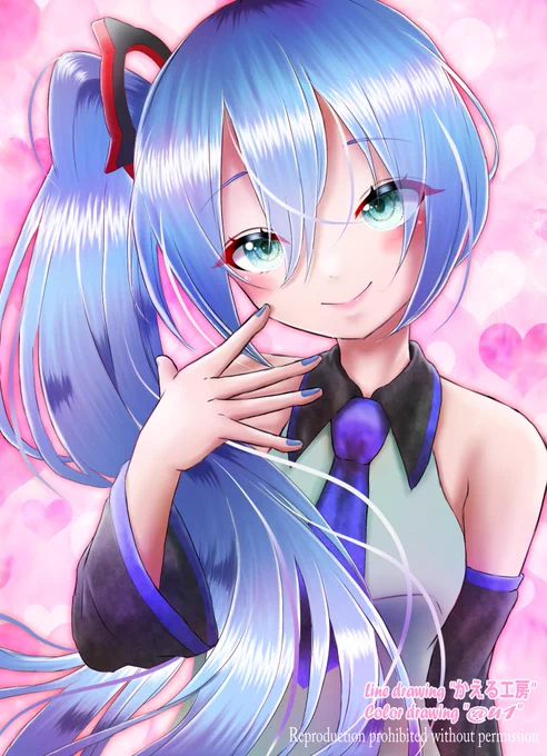 かえる工房さん の線画を借りて塗らせて頂きました 他の方の線画を塗らせてもらうと線画の描き方参考になりますそれに女性絵師様の線画は柔らかくてとても好き自分もそういう線画描けるようになりたいな それにしても自分の塗り下手やな #かえるの子は絵描き