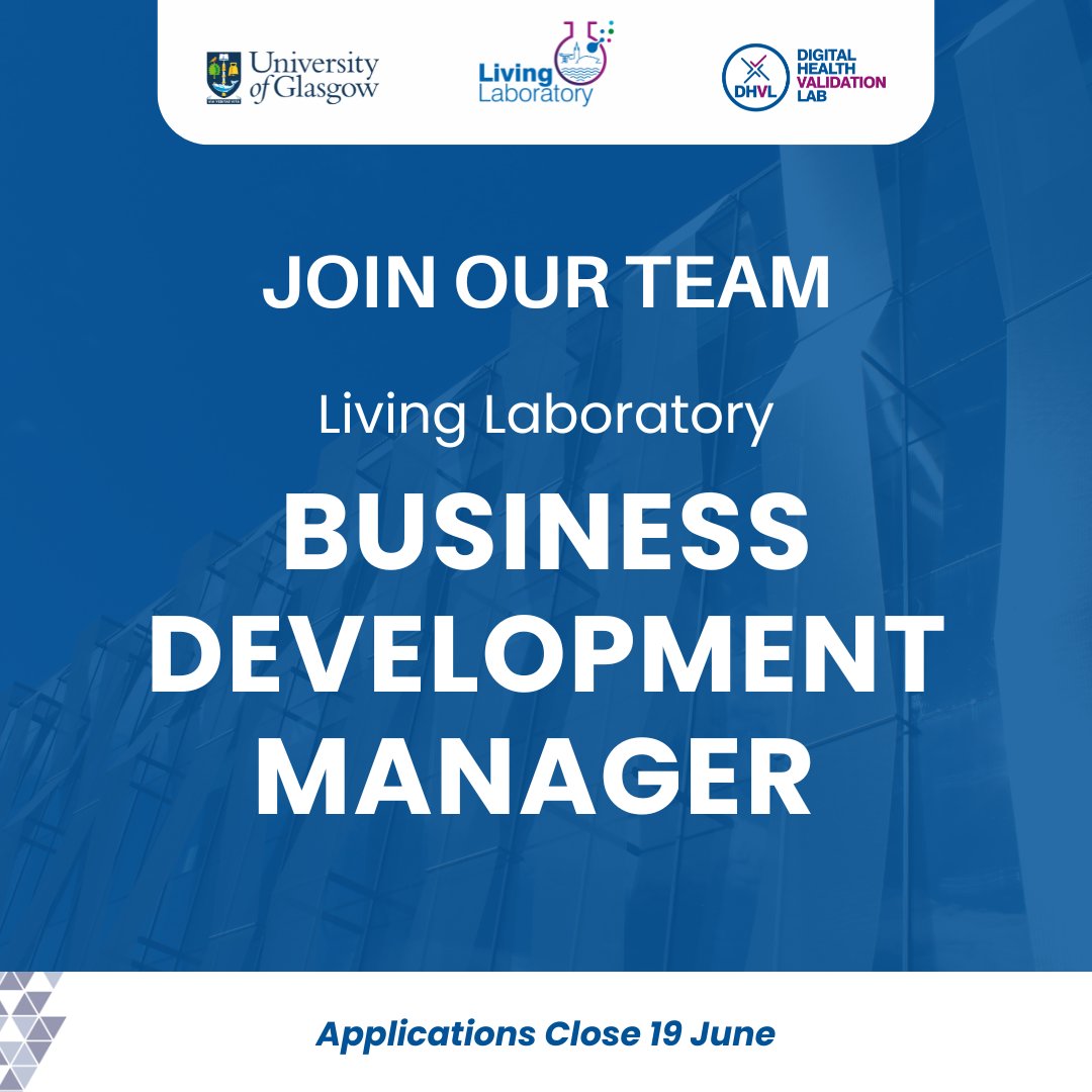 🆕 Fantastic opportunity to join our team as a Business Development Manager.

Identify and secure new business opportunities, foster partnerships and build strong relationships with clients and stakeholders to help drive the success of our programme.

🔗 gla.ac.uk/explore/jobs/a…