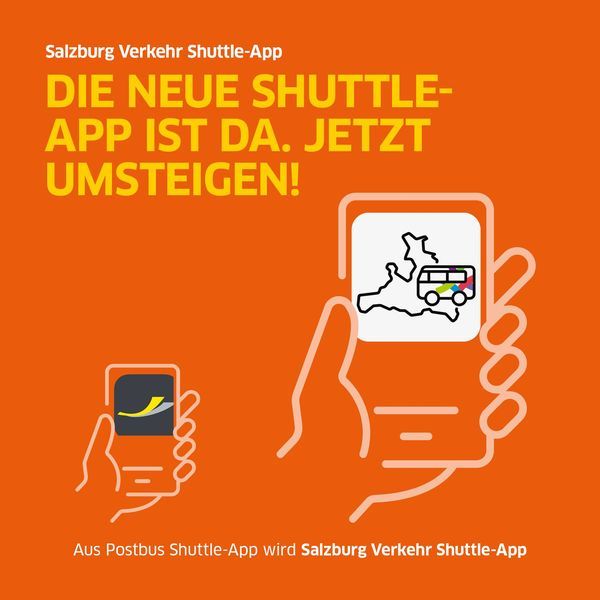 Aus der Postbus Shuttle wird die Salzburg Verkehr Shuttle-App. Das Loigom-Soifen Shuttle ist seit 2. Juni nur mehr in der Salzburg Verkehr Shuttle-App und telefonisch buchbar. Einfach App downloaden, neu registrieren und schon gehts los! 
salzburg-verkehr.at/shuttle