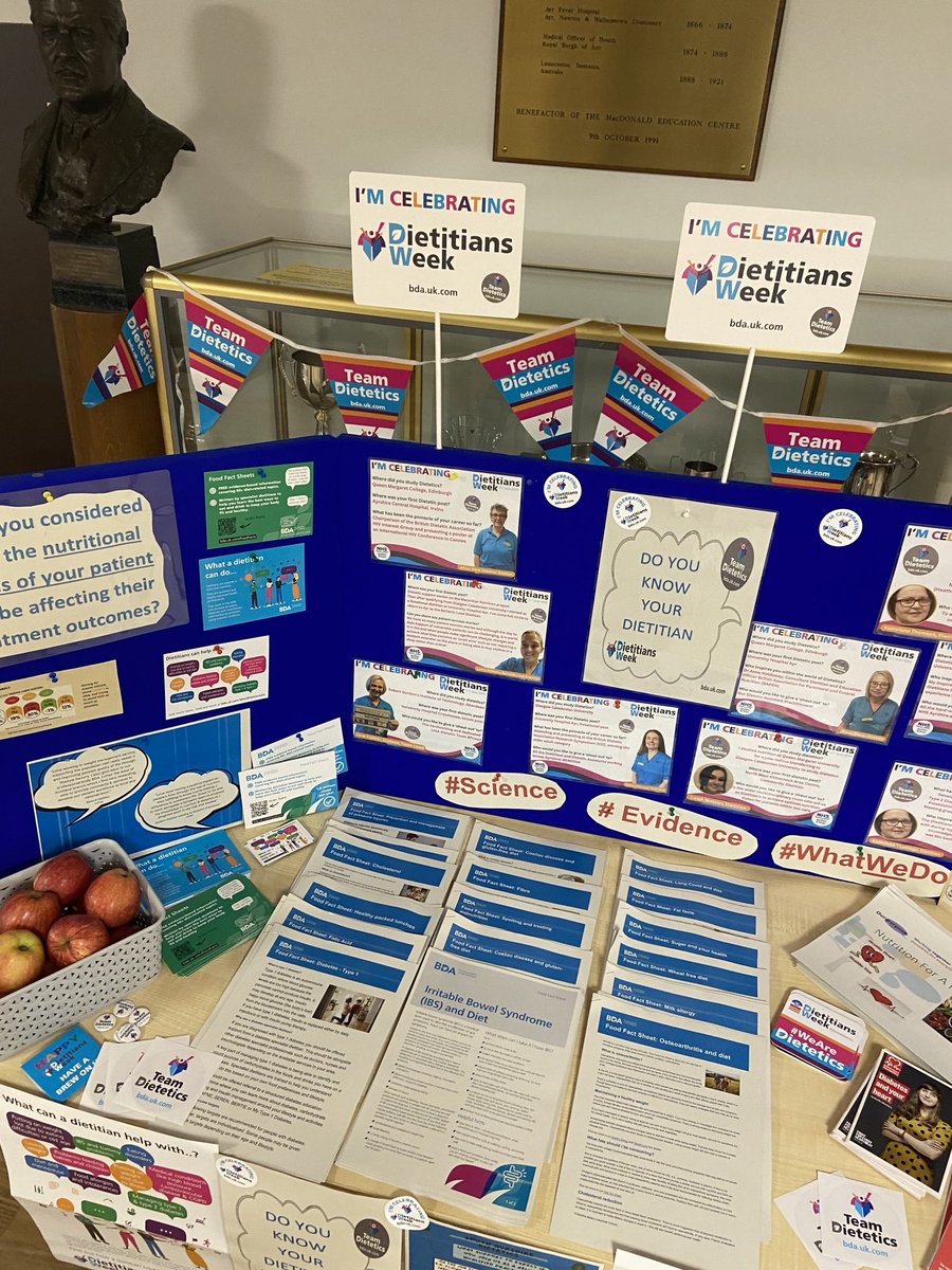 Celebrating #DietitiansWeek2024 #TeamDietetics ⁦<a href="/sahscpDietitian/">South Ayrshire HSCP Dietitians</a>⁩ ⁦<a href="/NHSaaa/">NHS Ayrshire & Arran</a>⁩ come along and see us 1st floor UHA