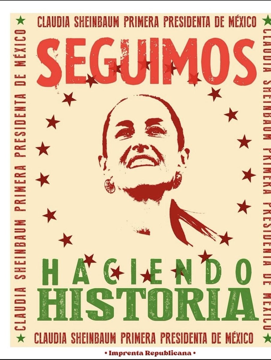 O México elege sua 1ª presidenta mulher! 

Claudia Sheinbaum,@ClaudiaShein, mulher, ambientalista, progressista e de esquerda dará continuidade à 4ª Transformação do México, iniciada por Lopez-Obrador. 

Saludos desde Brasil ✨️
🇲🇽🫱🏿‍🫲🏽🇧🇷