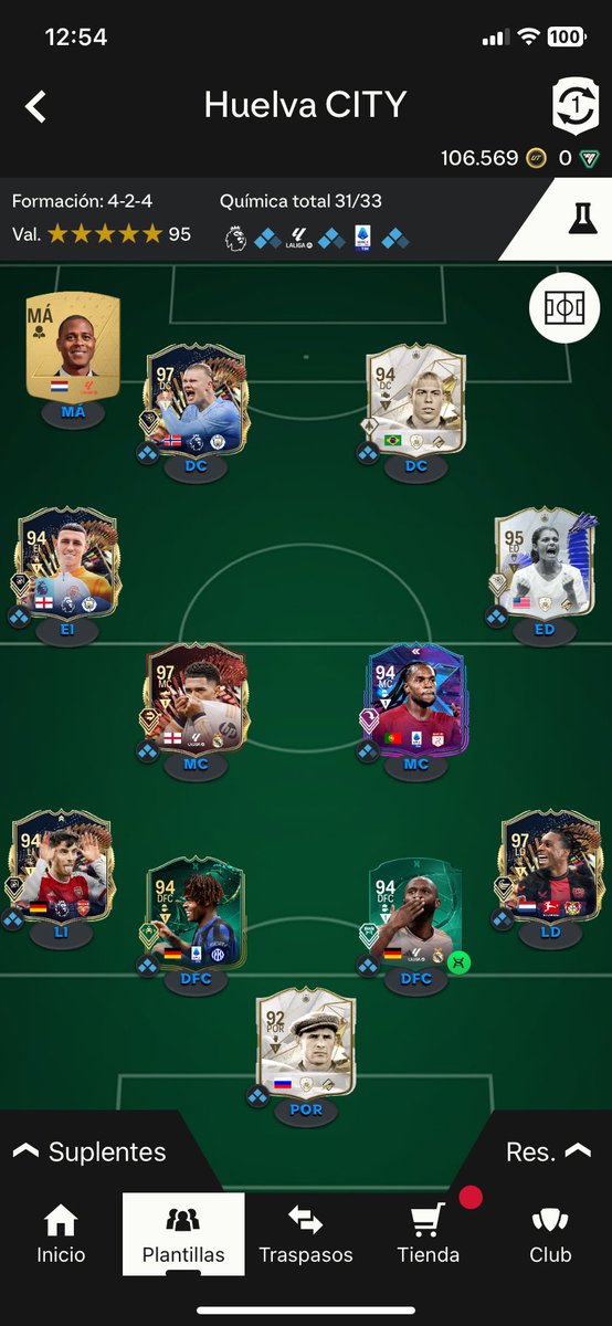 ThisPhyx's tweet photo. @rxckydusa Any change ? Can tú help me to colocate the players in the right way ? I play 4321 bell Renato stay back and foden thrird cm, and hamm LF defend , haaland second striker. https://t.co/mAuTlZJgi6
