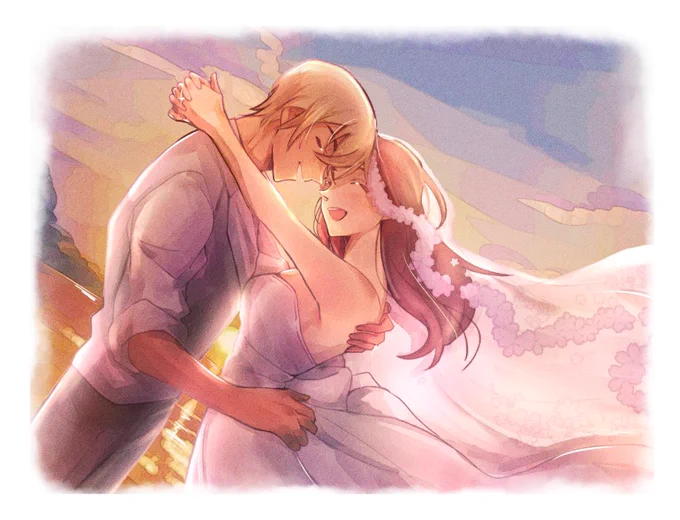 お題:「新郎新婦」「指輪」「夜明け」 (あむあず) #amaz1m