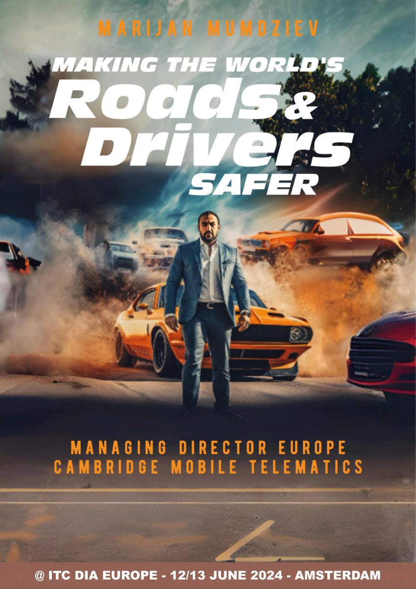 Joining us at ITC DIA Europe Amsterdam, at the TAETS Art and Event Park, 12-13 June is Marijan Mumdziev, Managing Director at Cambridge Mobile Telematics (and our very own AI-made Vin Diesel).

itcdiaeurope.com/event/amsterda…

#insurtech #insurance #innovation #ITCDIAAMS