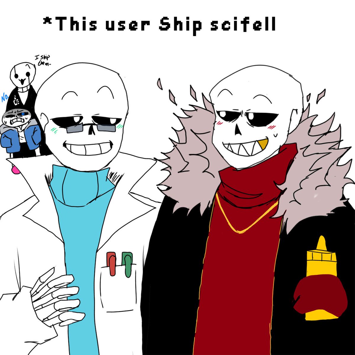 fanta_blog's tweet photo. This user Ship......
(Sans au ships edition part 2)
.
.
#sansau #undertaleAU #undertale_au #digitalart #userboxesmeme #userboxes #sanscest #reisans #scifell #errormare #nighterror #shipart #sciencesans #fellsans #sans #reigen #errorsans #nightmaresans #gaster #undertale_au https://t.co/LkFW6moyZd