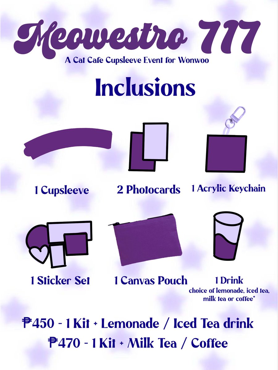 Meowestro717's tweet image. Meowestro 717: A Cat Cafe Cupsleeve Event for Jeon Wonwoo’s Birthday

July 21, 2024 | 1 PM - 3 PM
Tabby Town Cat Cafe, Taguig
₱450 - ₱470 inclusive of kit &amp;amp; drink

Registration starts June 4, 2024! Stay Tuned for more details #Meowestro717