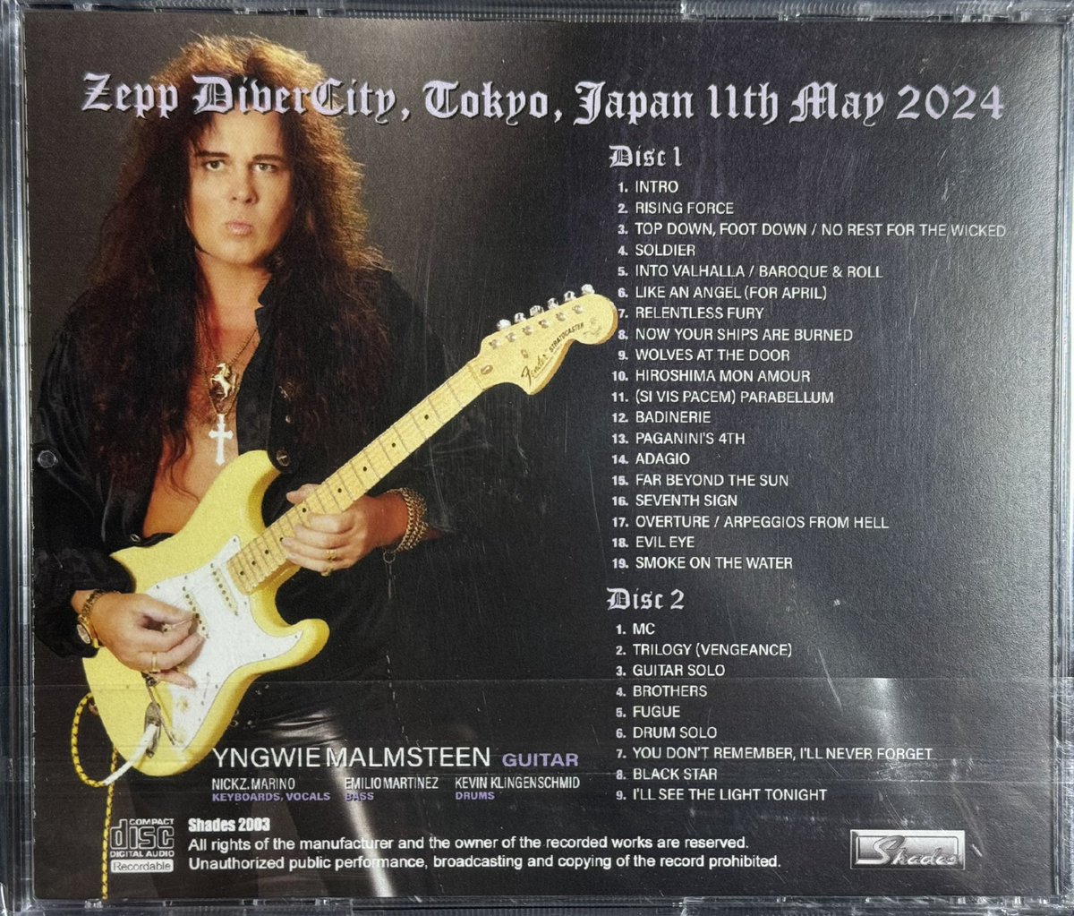 Yngwie Malmsteen★Tokyo 2024 (Zepp DiverCity, Tokyo, Japan 11th May 2024) #NowPlaying