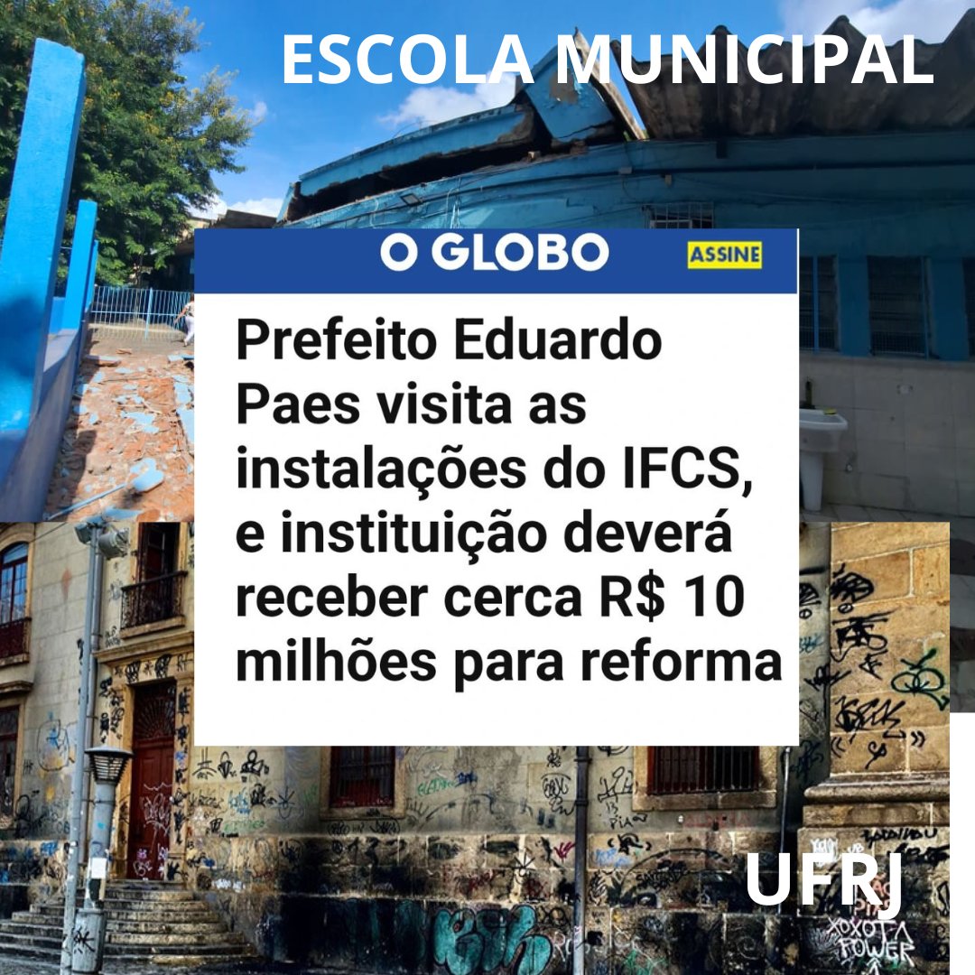 KAUMAGN0's tweet photo. @eduardopaes qual a prioridade da prefeitura do Rio? Resolver problemas estruturais das escolas municipais do Rio ou reformar a fachada de prédio de universidade federal?
Há 3 meses o teto da Escola Jorge Jabour cedeu pois as reformas estruturais não foram realizadas. 🤷‍♂️ https://t.co/x0yFbsLd3r