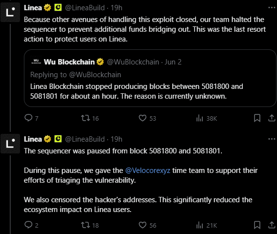 RichardHeartWin's tweet photo. This admins of this #Ethereum L2 chose to freeze their "blockchain" yesterday. Protip, if someone can freeze it, it's not a blockchain. https://t.co/tyQE8i95UP solves this. https://t.co/tpktIcAZJG
