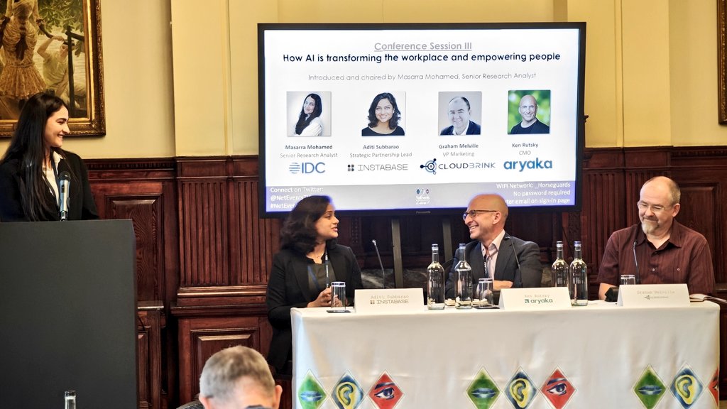 Seguimos en #NetEvents para analizar el impacto de la IA en la forma de trabajar de los empleados.

"Los algoritmos de IA nos permiten ayudar a automatizar tareas, pero también a organizar y categorizar la importancia de diferentes aspectos del día a día de nuestros trabajos"