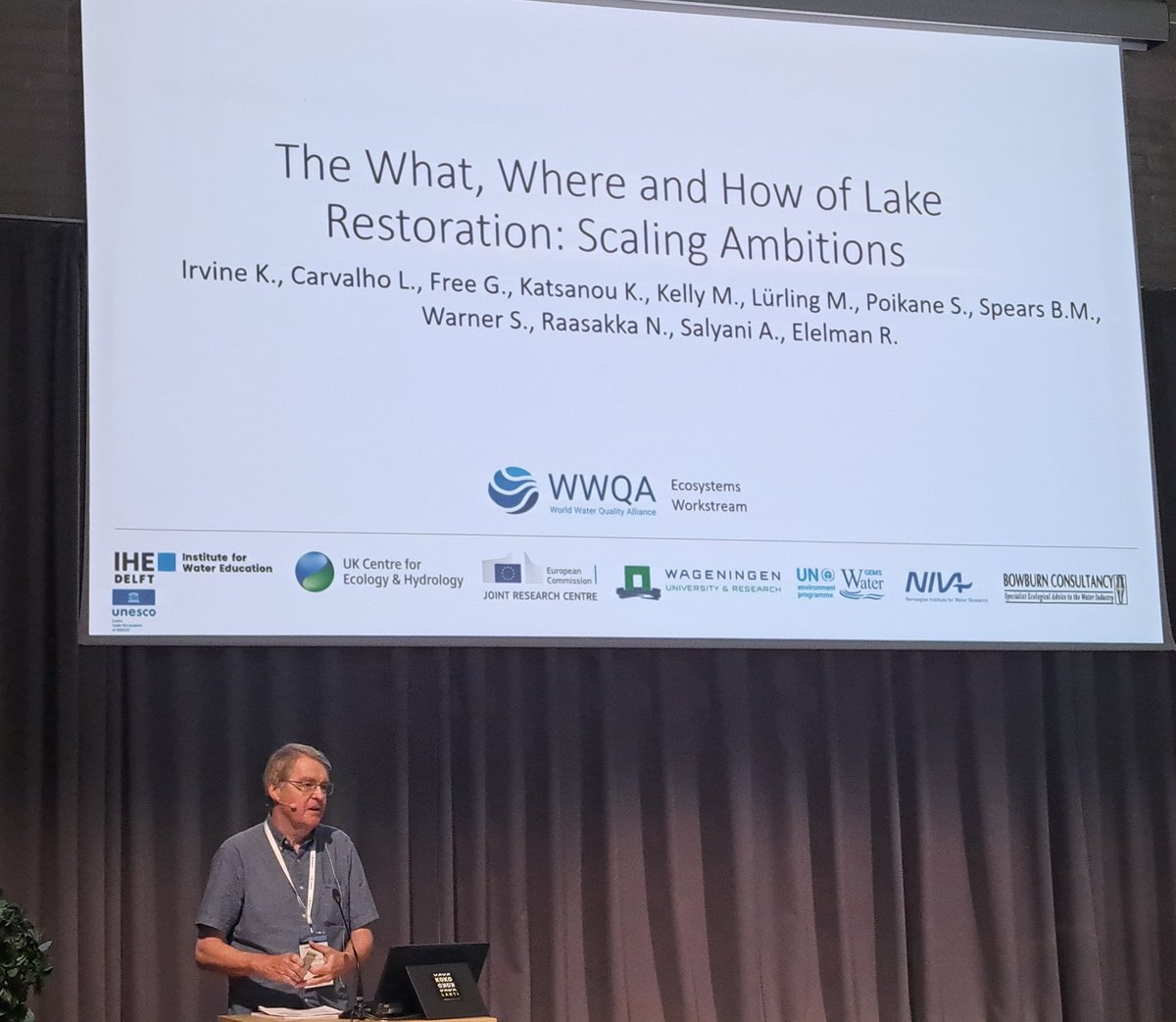 Miquel Lurling🟥 (@blauwalg) on Twitter photo Now on stage <a href="/kirvine_water/">Ken Irvine</a> at Lahti Lakes 2024 giving an energetic presentation on mobilizing the global coalition of the willing in lake restoration. <a href="/SilWorking/">SIL Working Group On Lake Restoration</a> <a href="/UN_WWQA/">WWQA World Water Quality Alliance</a> Now on stage <a href="/kirvine_water/">Ken Irvine</a> at Lahti Lakes 2024 giving an energetic presentation on mobilizing the global coalition of the willing in lake restoration. <a href="/SilWorking/">SIL Working Group On Lake Restoration</a> <a href="/UN_WWQA/">WWQA World Water Quality Alliance</a>