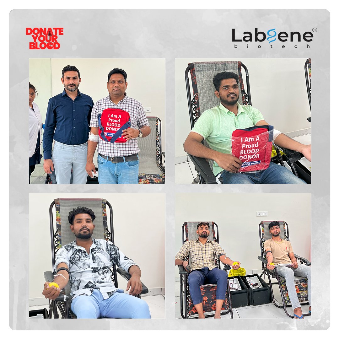 labgenebiotech's tweet photo. We're incredibly proud of our Labgene family who stepped up to donate blood at our recent camp.  Their selfless act has the power to save countless lives.  #LabgeneCares #BloodDonationCamp #BeTheDifference #OrdinaryHeroes https://t.co/viV4DBiozt