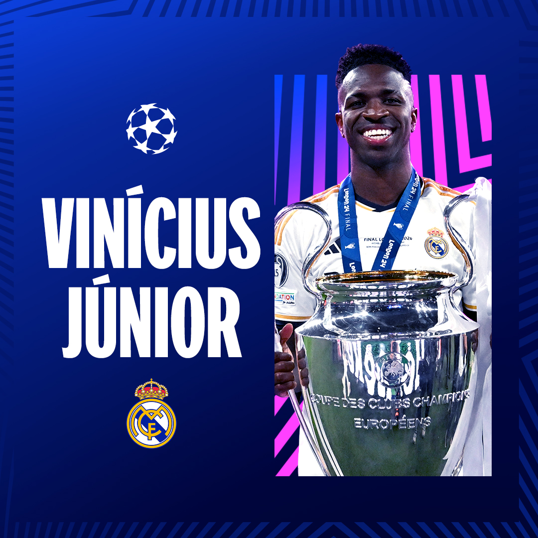 LigadeCampeones's tweet photo. 🌟 🇧🇷 Vinícius nombrado Jugador de la Temporada de la #UCL 2023/24 👏

#UCLfinal https://t.co/YERhyFRnKy
