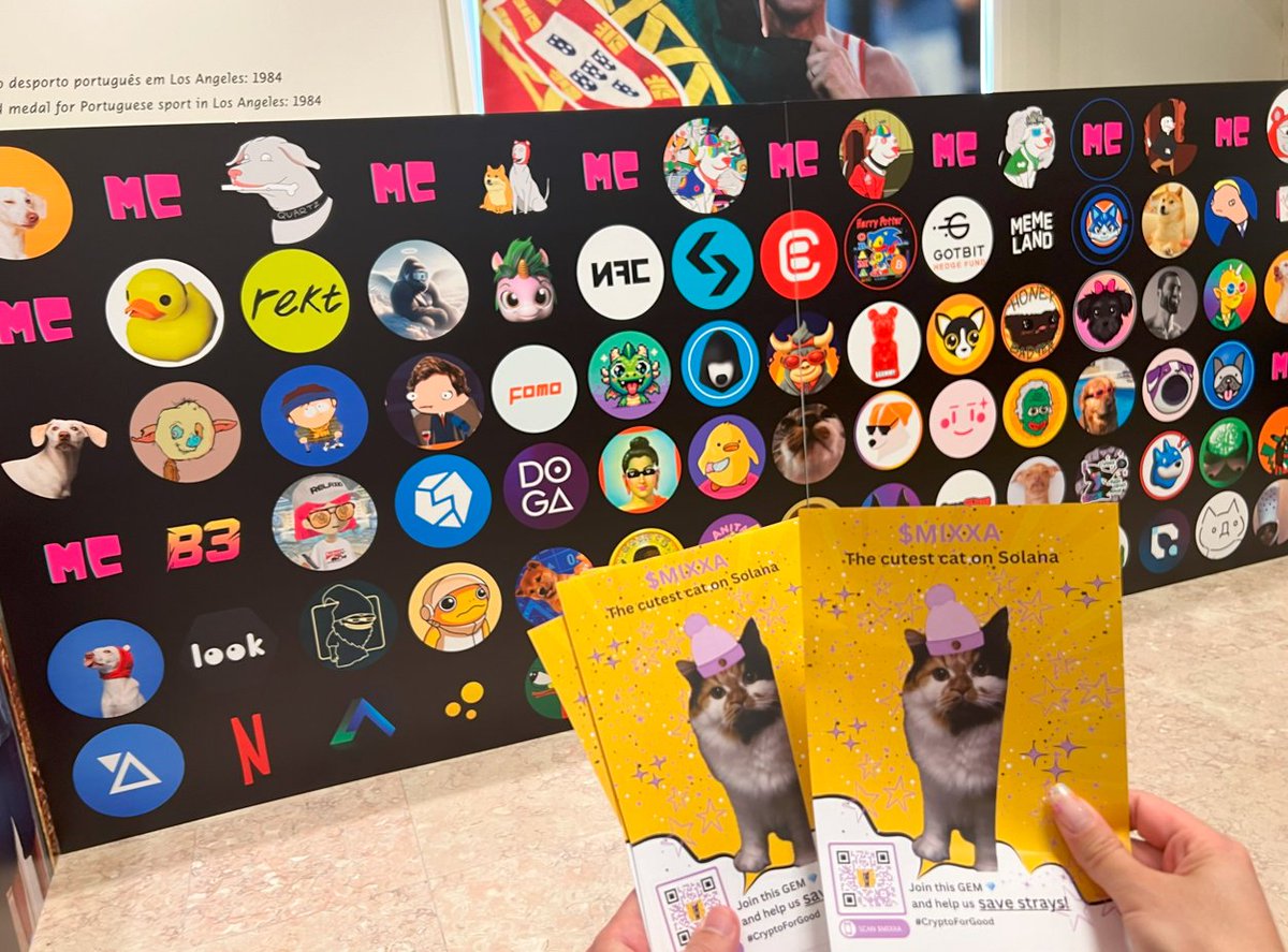 MixxaWifHat2's tweet photo. The Mixxa team had a blast at @MEMECON_lol in Lisbon! We chatted with amazing builders about memes, charity, and cats.

The event was packed with lively NFT and meme coin panels. Our BD squad hustled hard, forging new connections and setting the stage for exciting partnerships! https://t.co/LOG37GfwU7