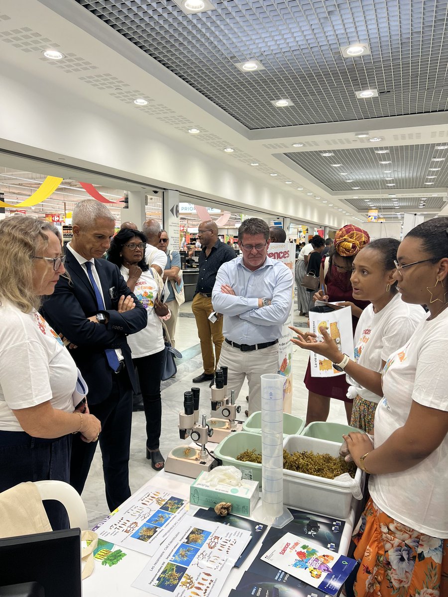 La rectrice <a href="/gangloffchris/">Christine Gangloff-Ziegler</a>, le sous-préfet M. Moniotte, le prés. de la commission éducation du <a href="/Departement_971/">Departement de la Guadeloupe</a>, M. Angélique et le directeur du CC Destreland, M. Denis, ont particulièrement apprécié la qualité des travaux et des expérimentations présentés par les élèves.