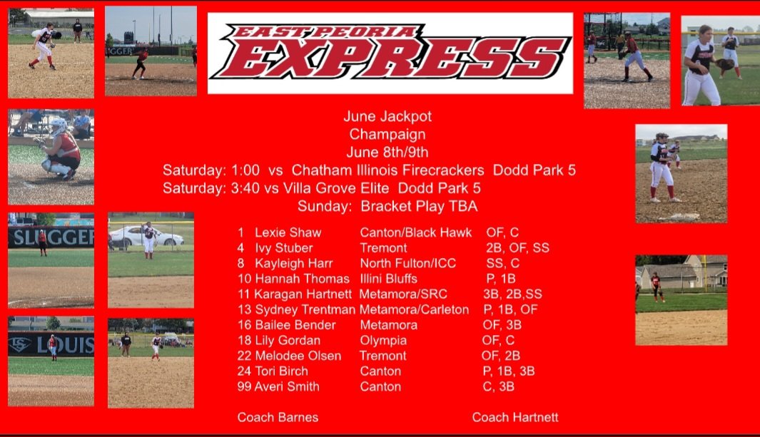 Excited to start our season off in a tough tournament in Champaign this coming up weekend. A little tune-up and pizza this  Thursday and kick our summer season off on Saturday!